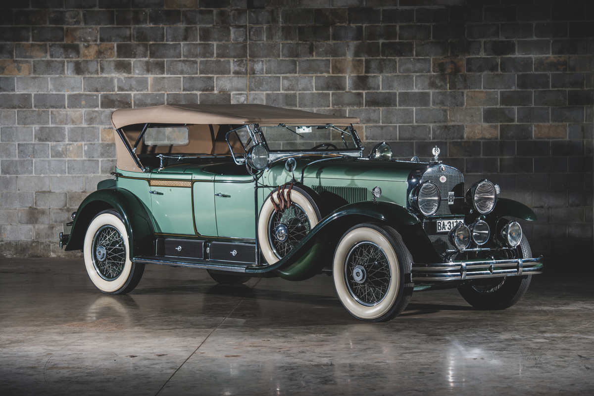 1929 Cadillac V-8 Sport Phaeton by Fisher offered at RM Sotheby’s The Guyton Collection live auction 2019